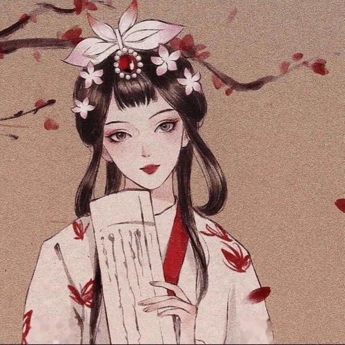 唯美古风女生头像细葛含风软香罗叠雪轻
