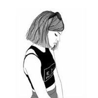 手绘插画头像韩国手绘唯美短发插画头像女生