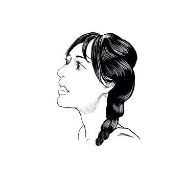 回头简笔画头像