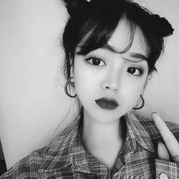 女生头像黑白系列女头