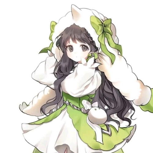 头像绿色系动漫女头像