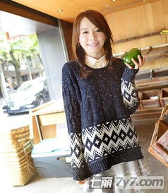 秋季小个子女生穿衣搭配小清新宽松毛衣显高挑