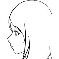 简笔画侧脸小女孩头像超萌微信头像图片大全