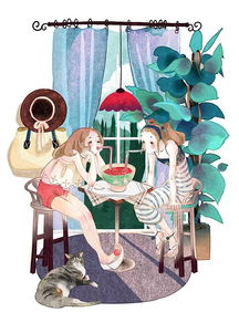 清华才女把词牌名画成美人,张张美得动人心弦