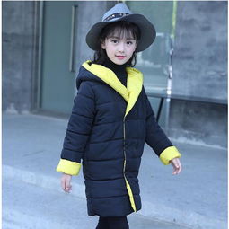 2018冬季女童中大童新款韩版棉服儿童纯色带帽双面穿棉衣