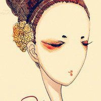 微信头像素描女唯美手绘微信头像图片大全