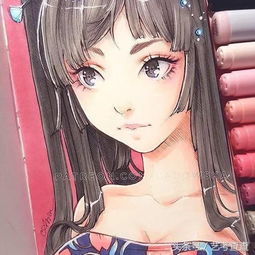 喜欢重金属摇滚的小姐姐,竟画出了小清新二次元动漫手绘