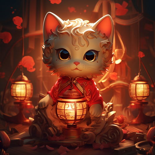 红色喜庆卡通招财猫素材图片海报设计下载请至来源处