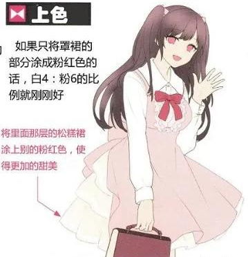 cg原画插画教程动漫女生洛丽塔裙子画法大全