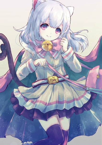 白猫小姐魔女银发少女兽耳二次元