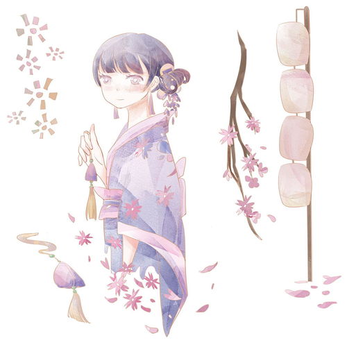 樱花少女头像背景图少女心
