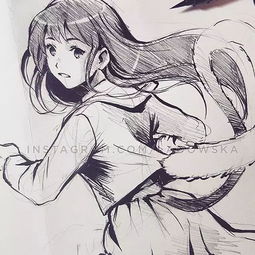 90后美女的小清新二次元动漫手绘,不能错过