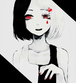 灰白头像女生卡通小小姐