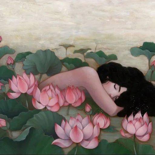她手绘插画女孩,独特的气质,比任何头像壁纸还美