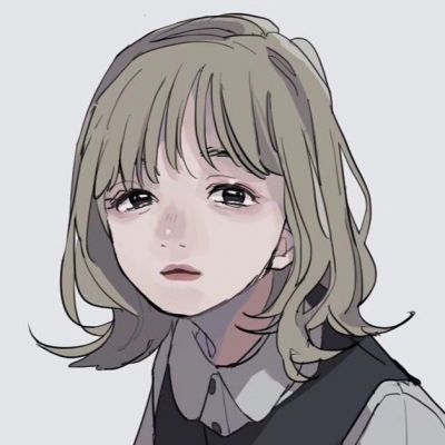 情侣头像女生比耶卡通