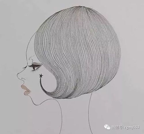 唯美手绘女生短发