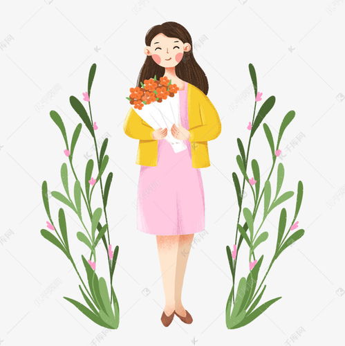 教师节手捧鲜花的女老师素材图片免费下载千库网