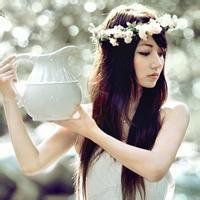 樱花少女头像背景图女生