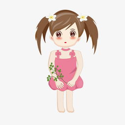 卡通可爱的小女孩插画图片素材其他格式下载动漫人物大全