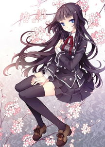 求黑发蓝瞳,黑发黑瞳的动漫少女图