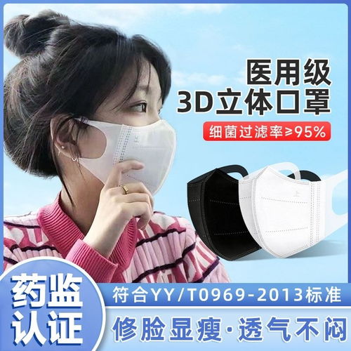 福可安一次性医用口罩100只50只包2防沙尘成人学生男女防细菌医用级透气3层含熔喷布白色款