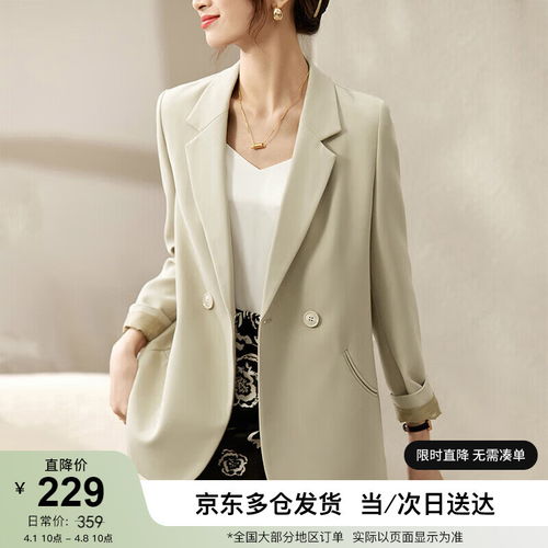 特洛曼男女同款西装套装修身秋冬新款商务正装工装工作服女士西服显瘦气质纯色双扣开叉lyh388m