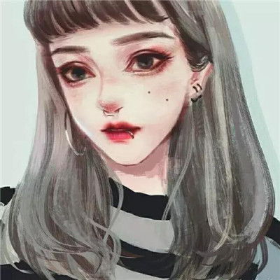 手绘头像女生唯美简约可爱又漂亮的长发短发女生