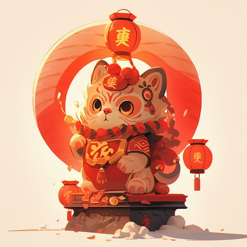 红色喜庆卡通招财猫素材图片海报设计下载请至来源处