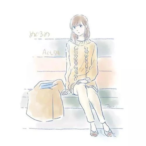 超治愈的手绘女孩插画,色彩柔和细腻