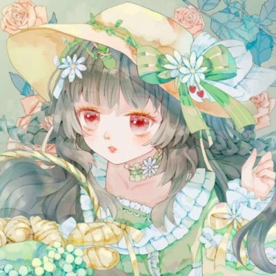 绿色美女头像图片动漫头像