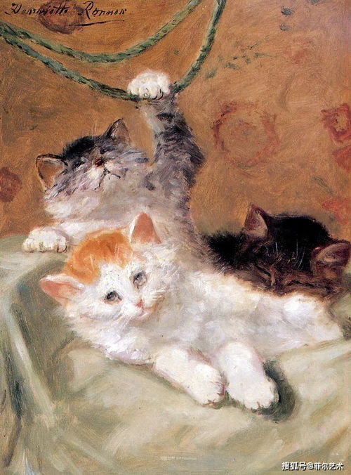 荷兰画猫最好的女画家亨丽埃特动物油画作品欣赏