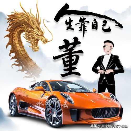 姓氏微信头像,跑车励志,人生靠自己