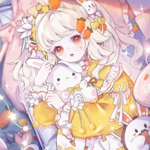 2022年闺蜜头像绝美手绘插画双人闺蜜头像