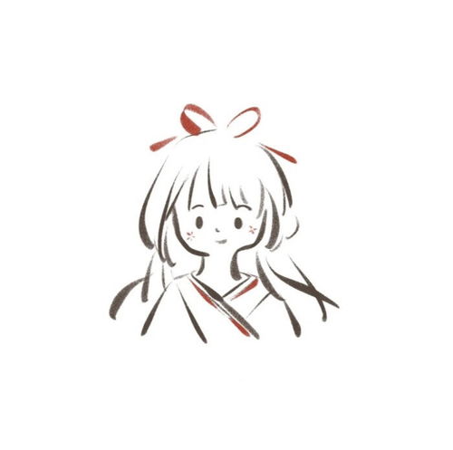 手绘女孩头像