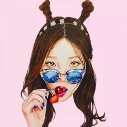 手绘插画头像