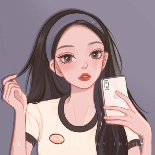 巨好看的手绘女生头像闺蜜头像
