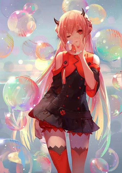 唯美少女二次元彩色泡泡壁纸美女萌萌堆糖,美好生活研究所