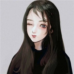 长发女生唯美时尚手绘头像2018无论爱情友情都希望一辈子