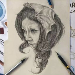 励志从朴实素描到炫彩画面