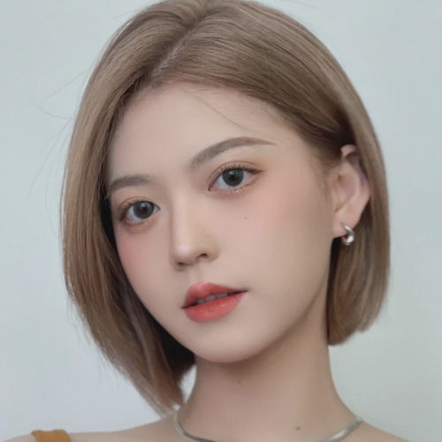 短发美女头像