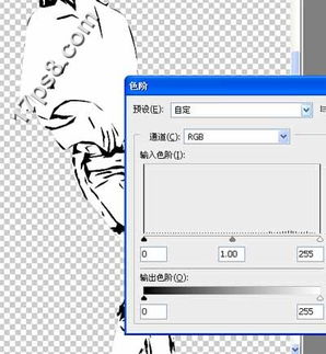 美女转黑白漫画效果