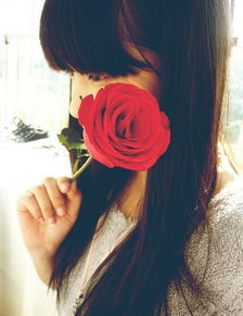 求类似于这种图女生手拿玫瑰花伤感头