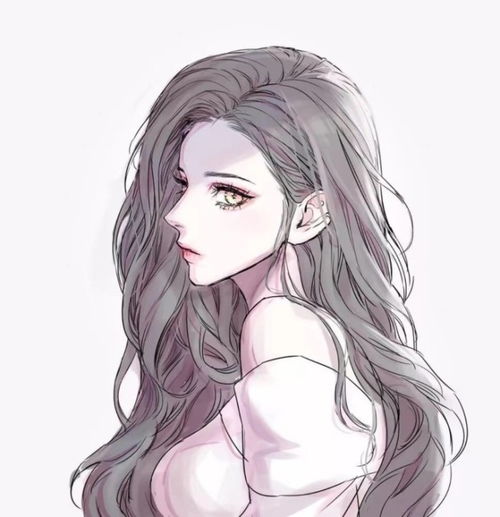 二次元超火的一组动漫女生头像,小姐姐大波浪卷,侧颜太好看了