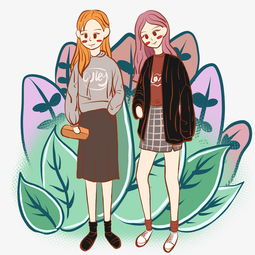 小清新女孩文艺风手绘小插画图片素材其他格式下载动漫人物大全
