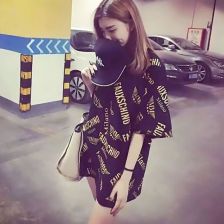 bf风t恤裙女长款