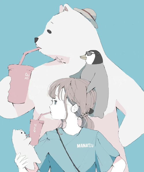 小清新文艺范插画女生