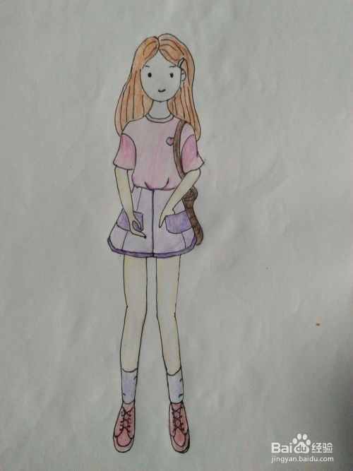 如何画简笔画小清新女孩