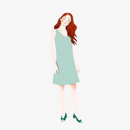 手绘卡通优雅卷发女生图片素材其他格式下载动漫人物大全