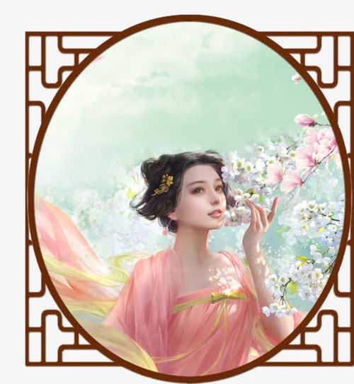 手绘中国风美女风景高清素材免费下载页面网页平面电商创意素材png素材素材