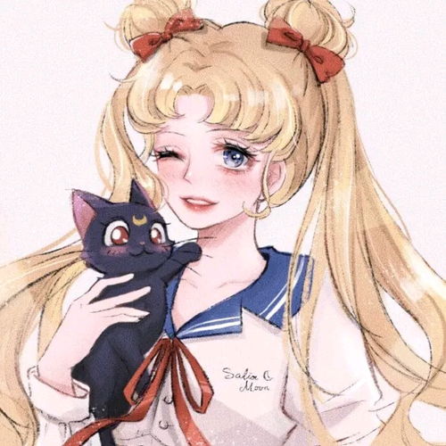 神仙颜值的美少女战士手绘头像画师venvenbaby